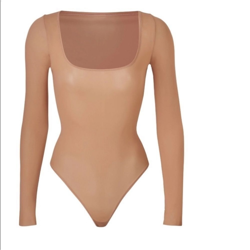 SKIMS JELLY (B7) SHEER THONG BODYSUIT NWT Sienna LIMITED EDITION XXS